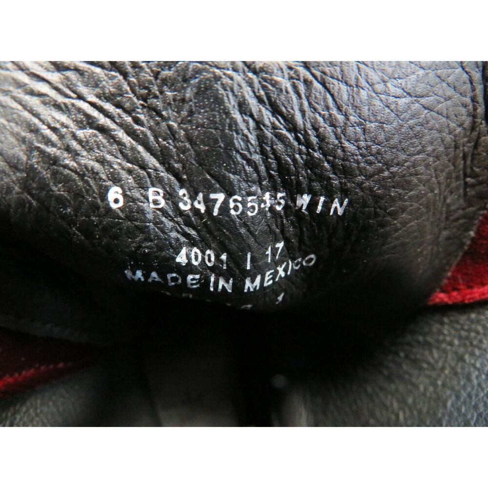 FRYE Red Velvet Combat 6.5" Ankle Boots Bootie Womens Size 6 B - Picture 10 of 11